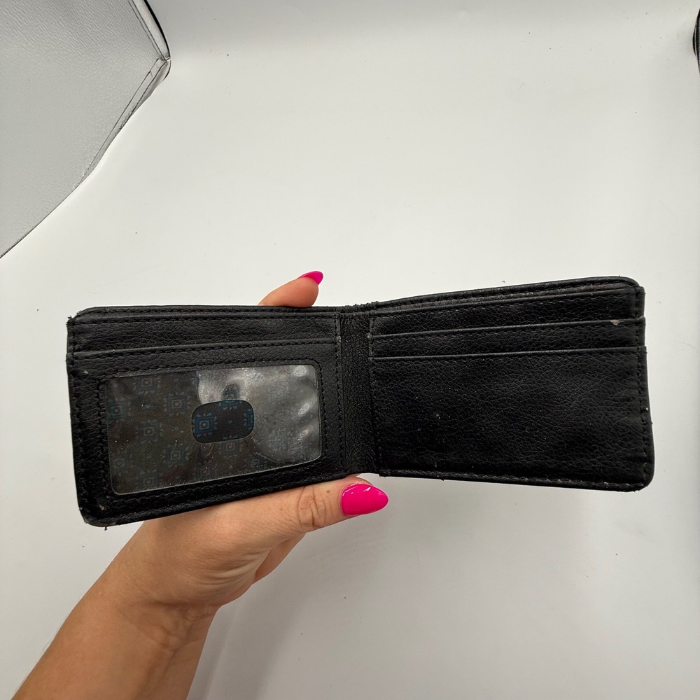 Express NYC Bifold Wallet OS Black Minimalist Professional Accessory - Picture 5 of 6